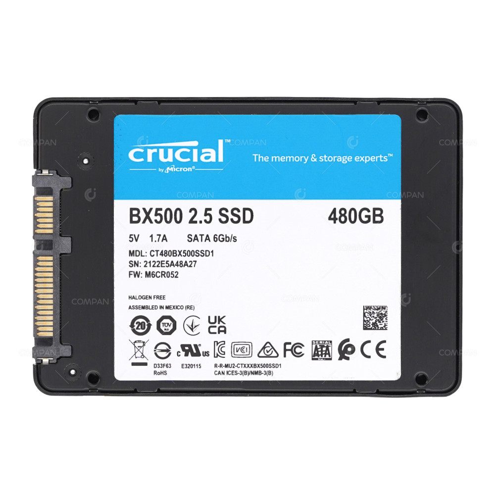 CT480BX500SSD1  CRUCIAL BX500 480GB SFF 2.5 6G SATA SSD